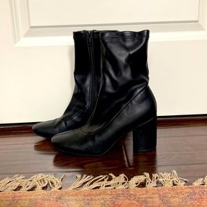 Leather booties